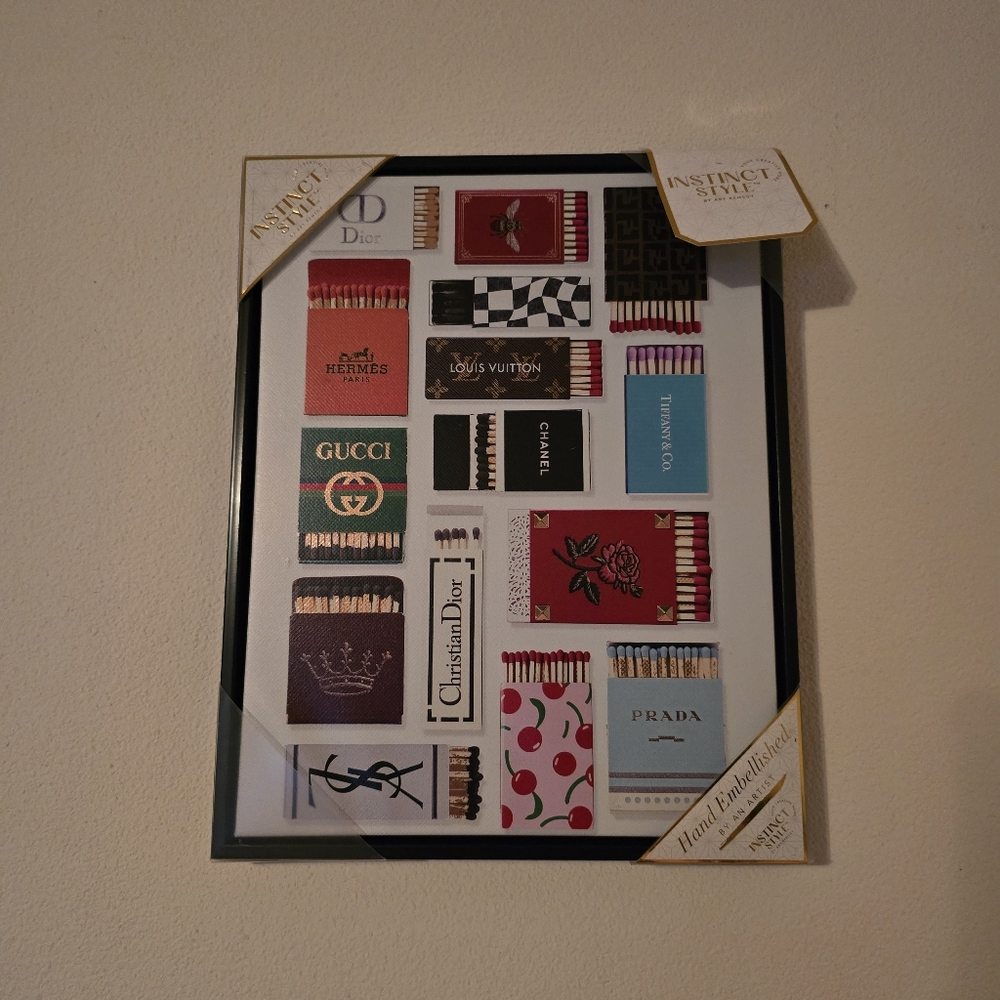 Instinct Style Designer Matchbox Wall Art Canvas
